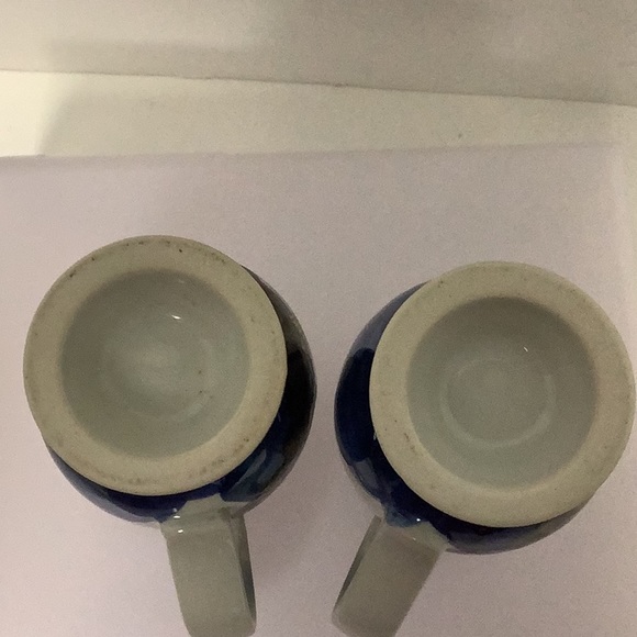 2 Vintage Otagiri Ceramic seagull sailboat ocean scene footed coffee tea mugs - Picture 5 of 5